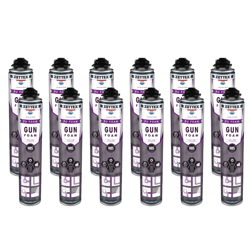 Zettex Pistoolpurschuim NBS 750 ml - 12 stuks