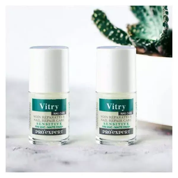 Tratamento Reparador para Unhas Sensíveis Vitry Nail Care Pro Expert com Acabamento Fosco 10ml