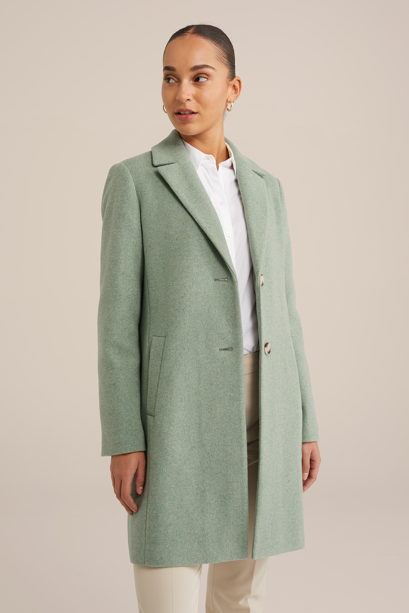 jas van wolmix WE Fashion Pastelgroen