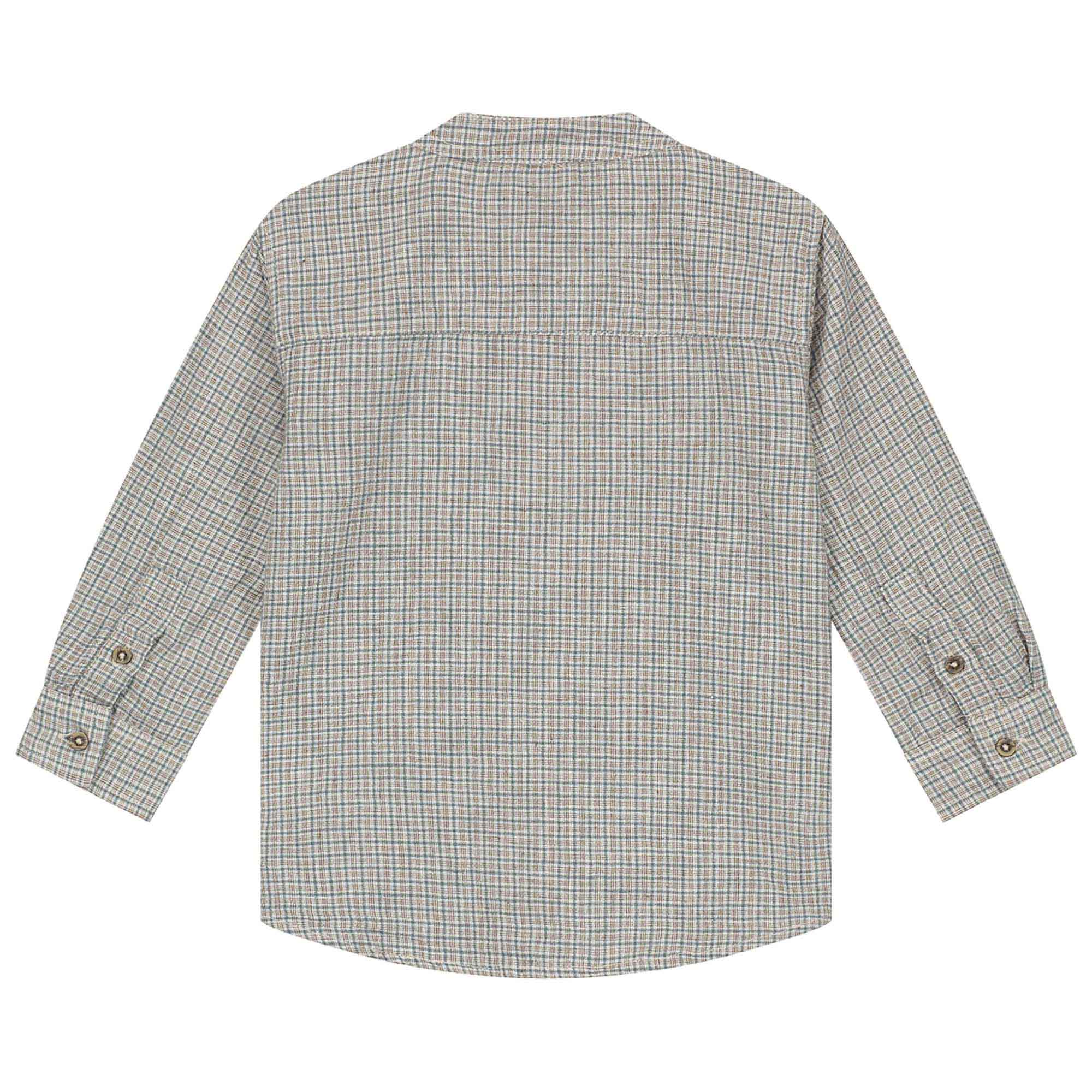 Sweet Petit baby blouse Camiel lange mouwen ruit beige