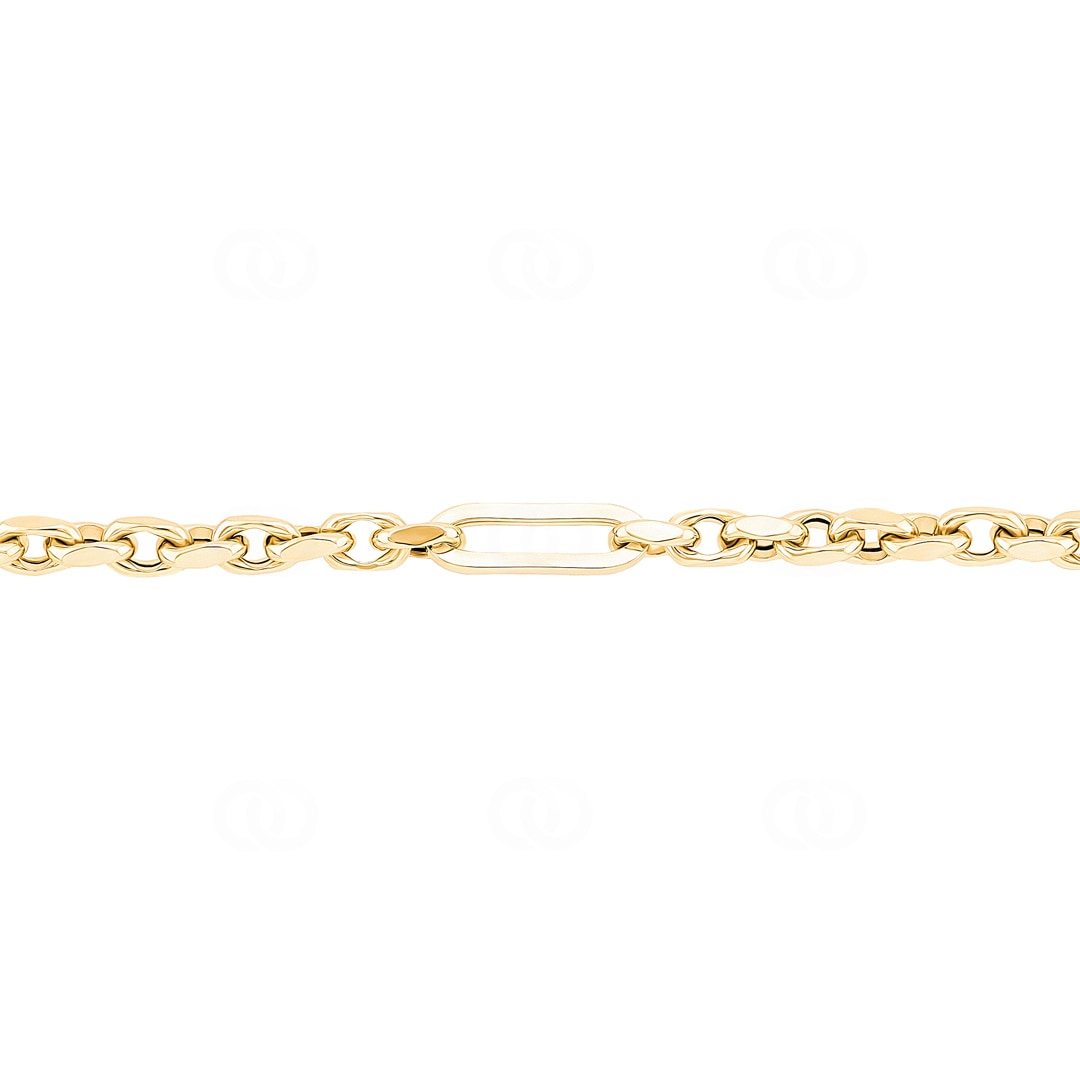 5.5mm Fantasiearmband 750/18 K Gelbgold halbmassiv