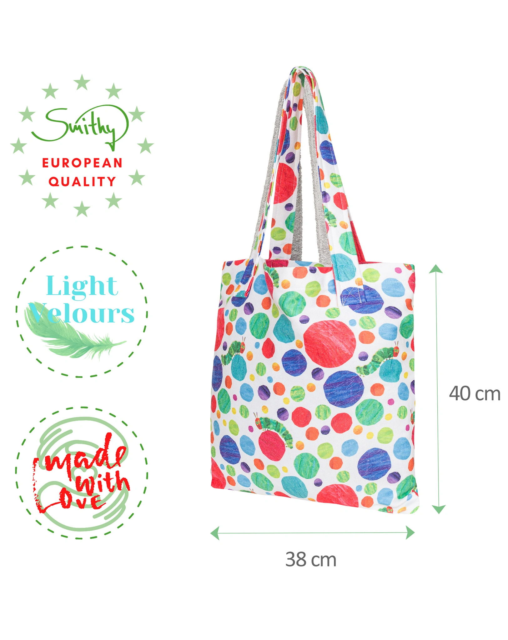 Stofftasche RAUPE NIMMERSATT (40x38) in bunt