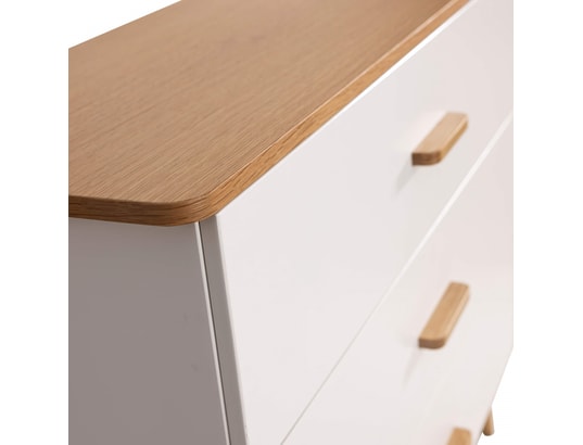 TERRE DE NUIT - Commode en bois naturel et blanc edition blanc