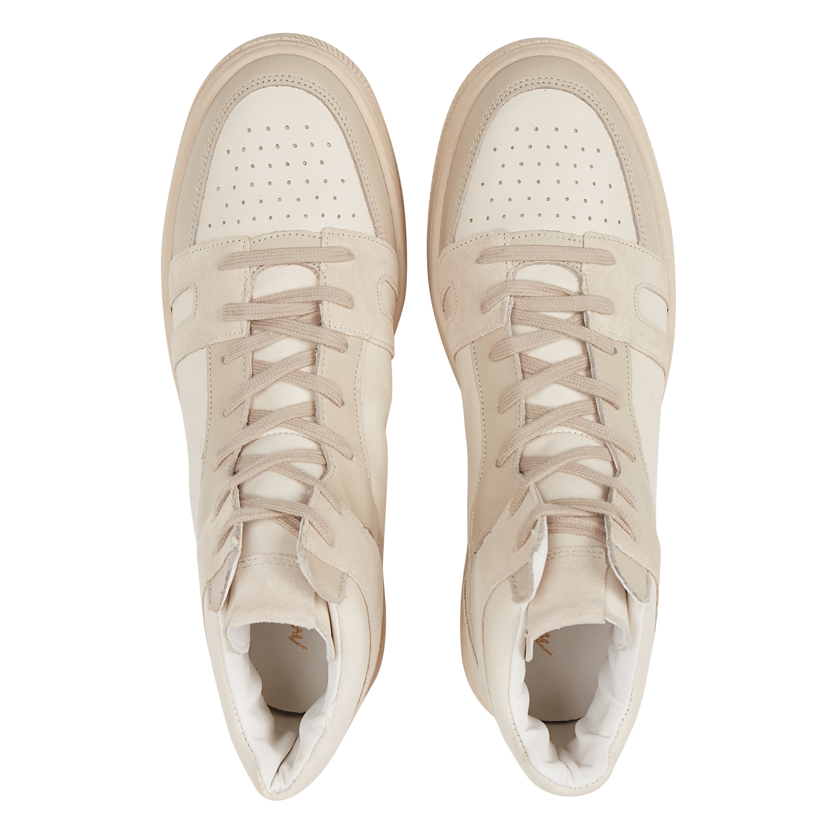 JERRY - Baskets montantes en cuir | Blanc