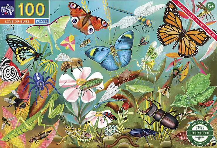 eeBoo eeBoo - Puslespil 100 brk - Insekter