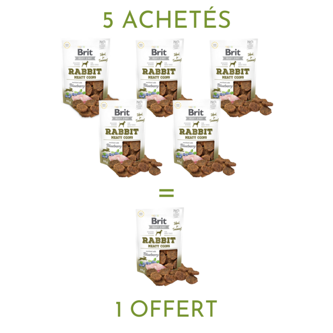 Friandises Brit Jerky Meaty en forme de pièces