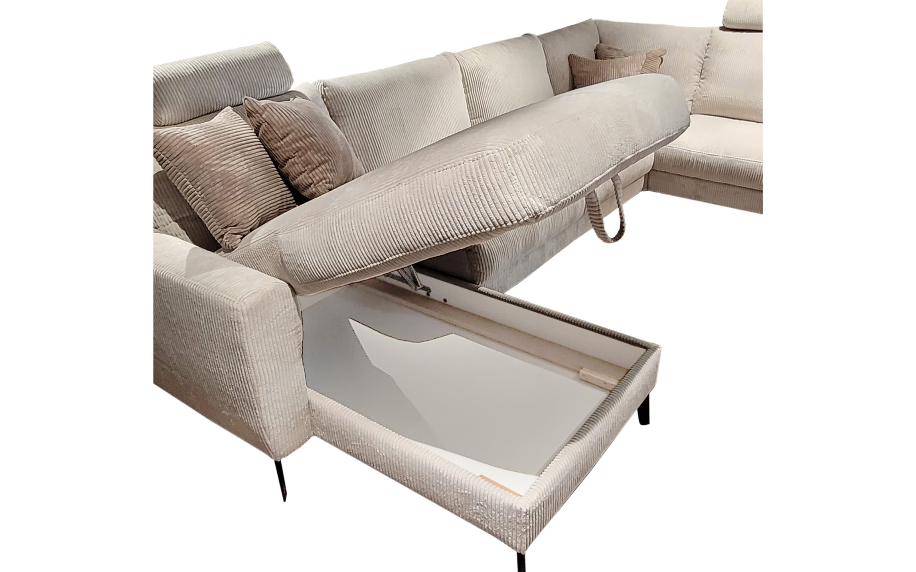 Wohnlandschaft Mayla, beige, inkl. Funktionen