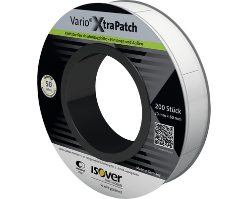 ISOVER XtraPatch klittenbandstrips voor het bevestigen van de Vario® XtraSafe 60 mm x 20 mm