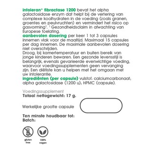 Intoleran Fibractase 1200 Capsules 108CP