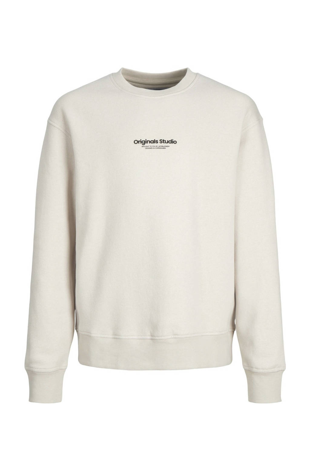 JACK & JONES sweater JORVESTERBRO met tekst offwhite