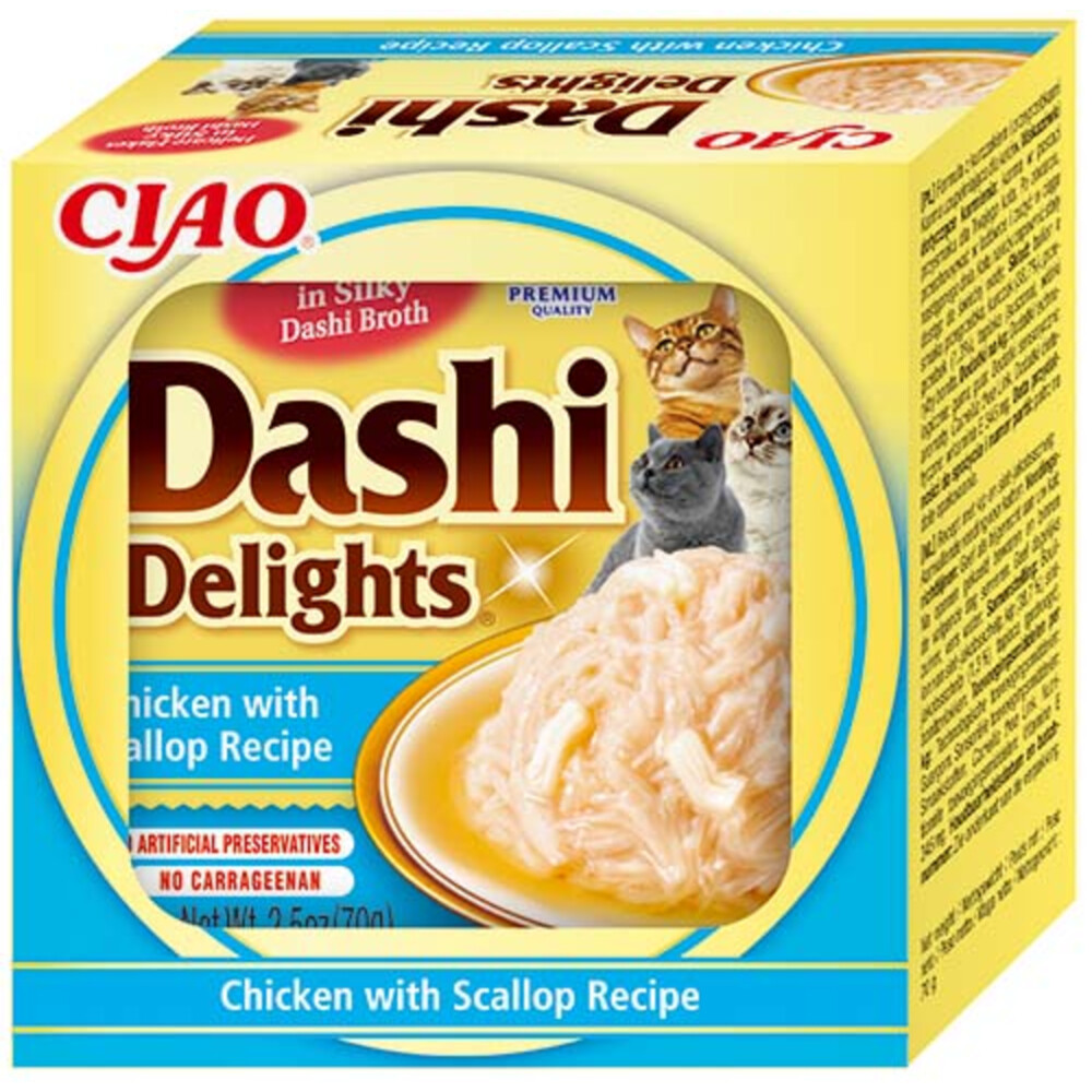Ciao Dashi Delights Kattenvoer Nat Chicken & Scallop70 gr