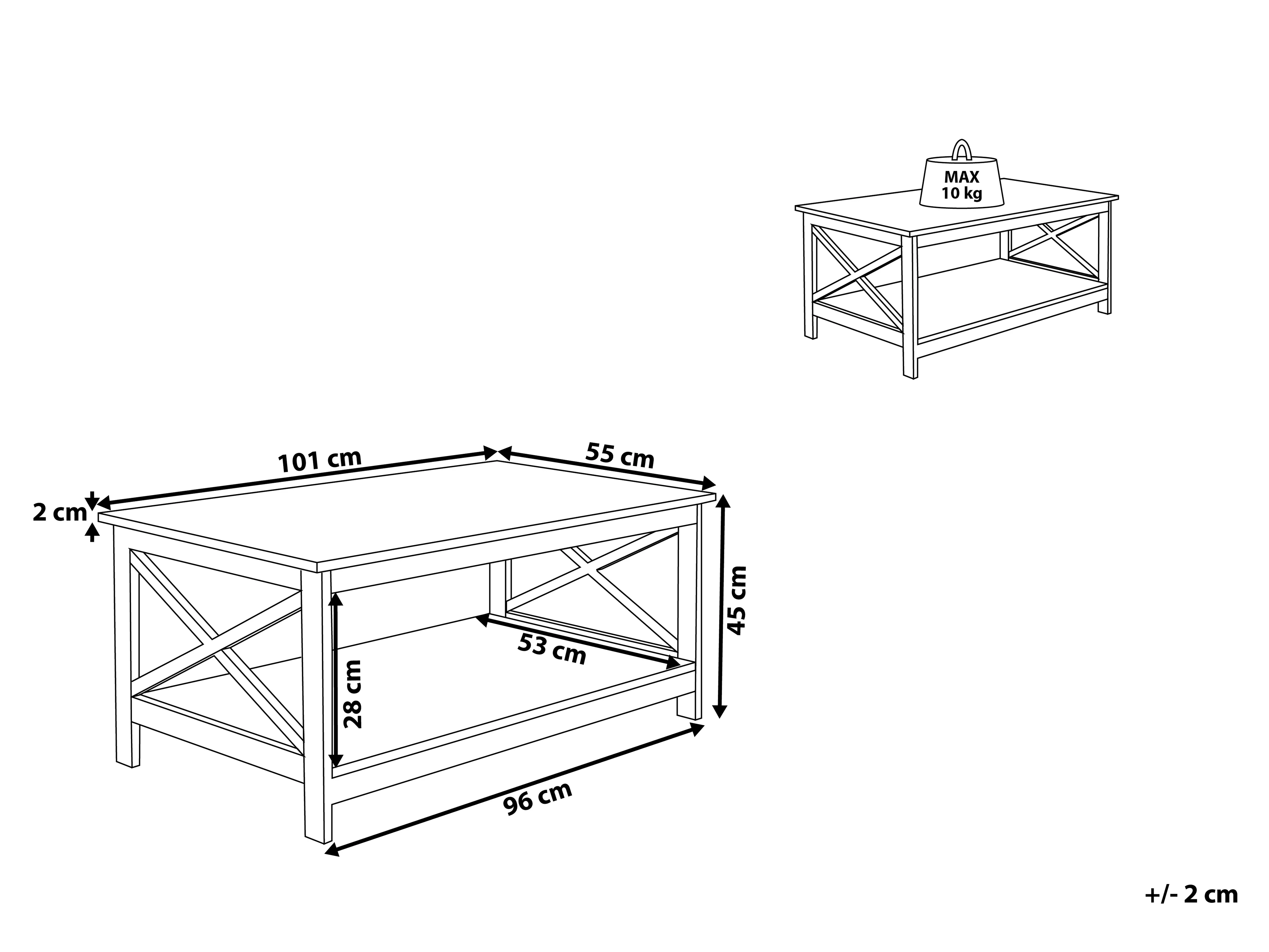 Salontafel FOSTER Zwart
