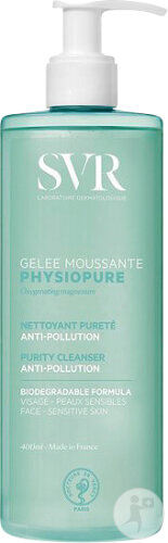 SVR Physiopure Gelée Moussante Nettoyant Pureté Anti-Pollution Visage Peaux Sensibles 400ml