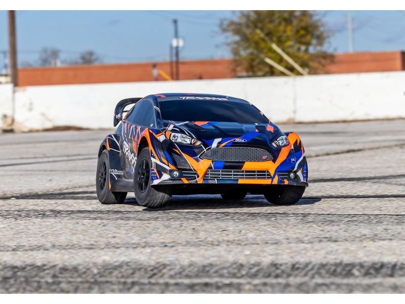 Traxxas Rally Ford Fiesta ST VXL 4WD Orange, ARTR, 1:10 Robustes RC Rallyauto mit 3S Brushless Antrieb