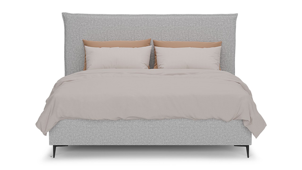 Opbergbed Morgan - Linen touch light grey
