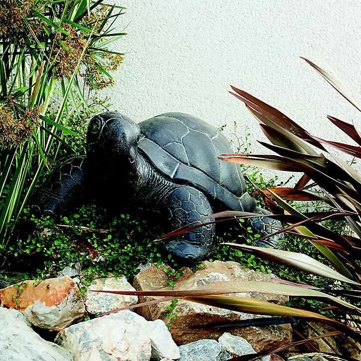 Statue tortue large Penez Herman 7074062 en pierre reconstituée L.60 cm