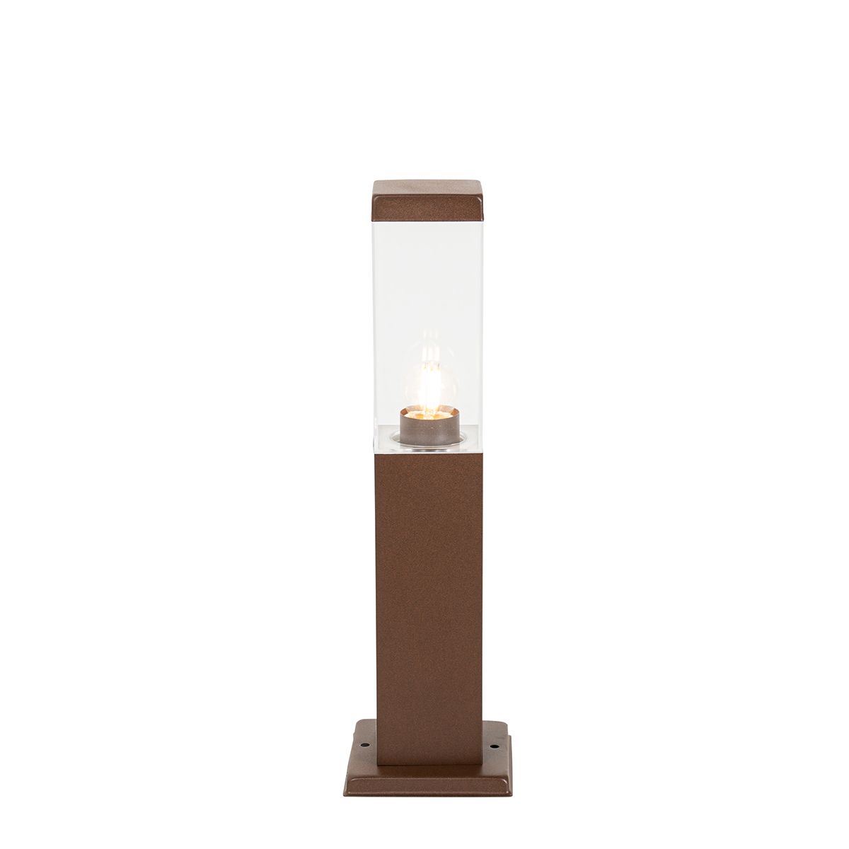 Moderne buitenlamp paal roestbruin 45 cm - Malios