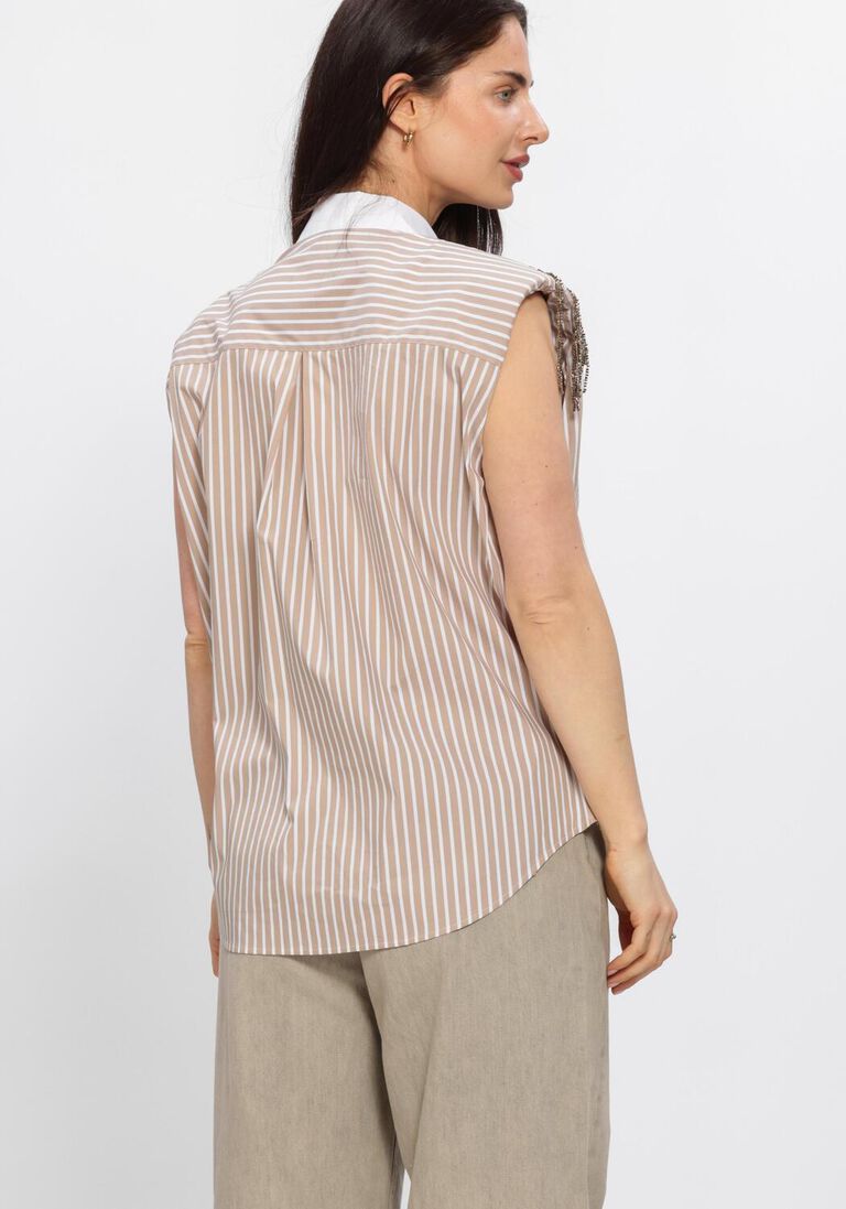 beige dante6 blouses rhobin sleeveless fringe detai shirt