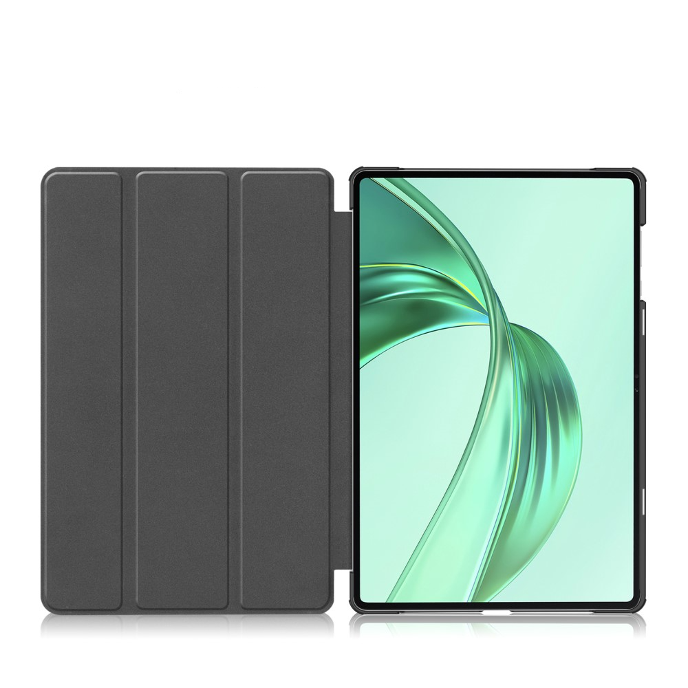 Honor Pad X8a Leder Tasche Smart Cover Hülle Litchi Look - Schwarz