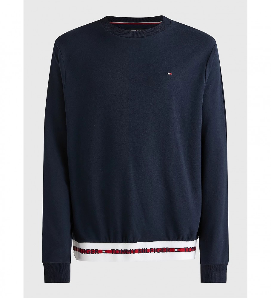 Moletom Tommy Hilfiger com inscrição, azul marinho
