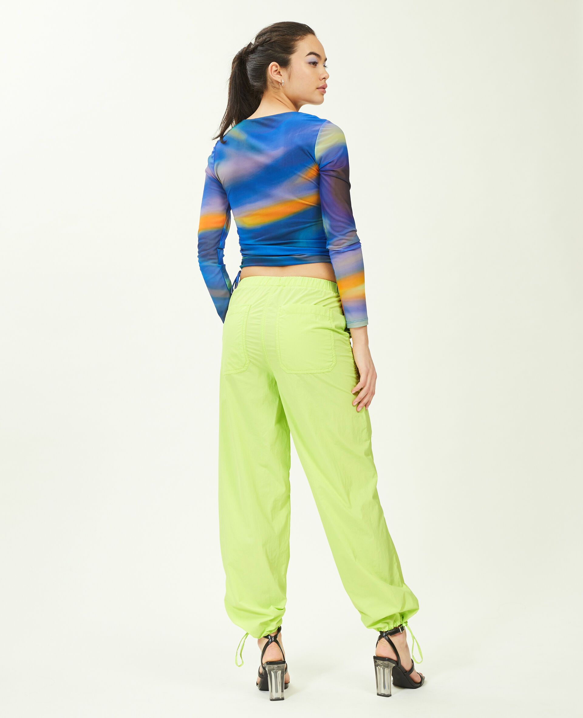 Pantalon parachute - Vert olive