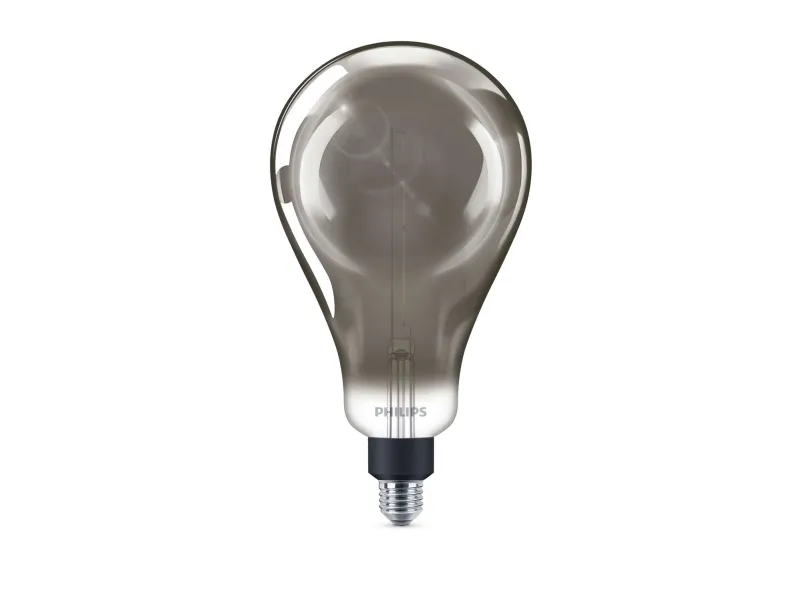 Philips Deco - LED-lyspære - form: A160 - E27 - 6.5 W (tilsvarende 25 W) - klasse A - køligt hvidt lys - 4000 K - røget