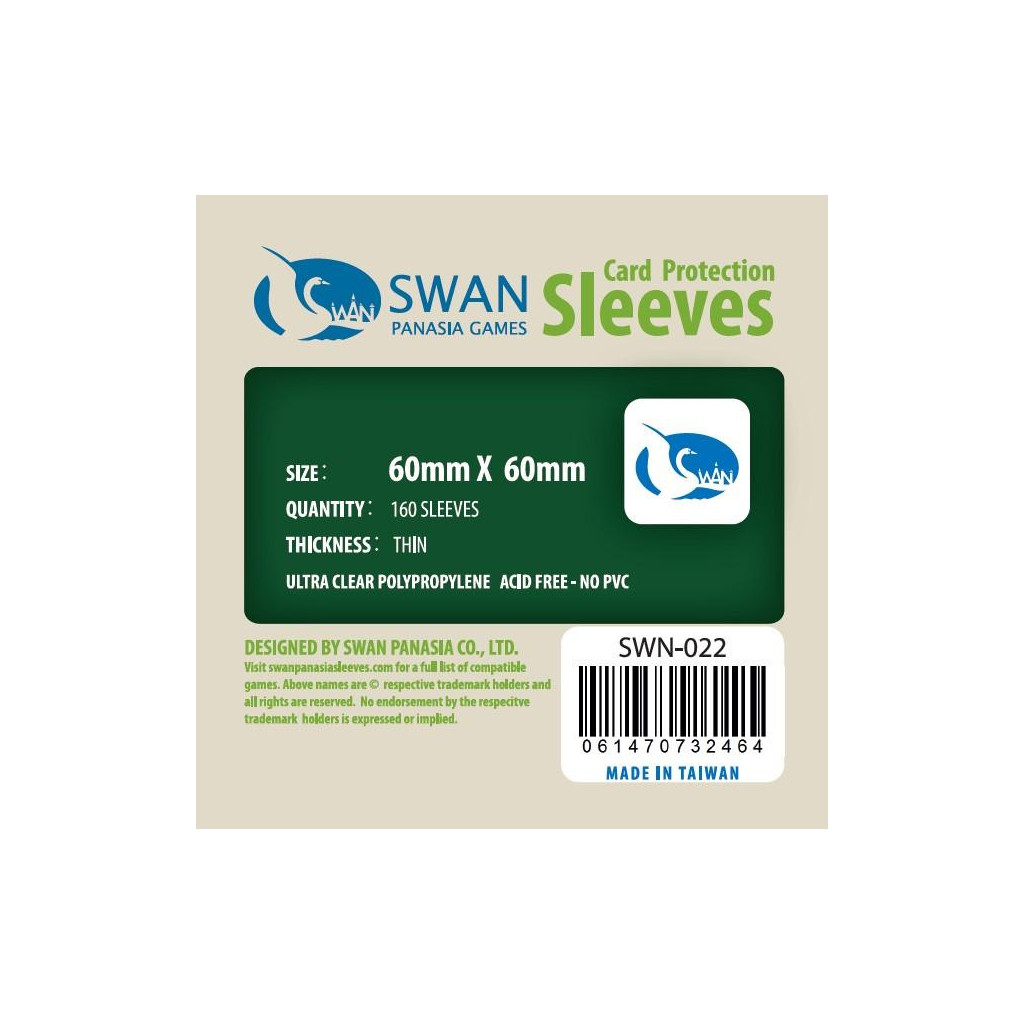 Swan Panasia - Card Sleeves Standard - 60x60mm - 160p