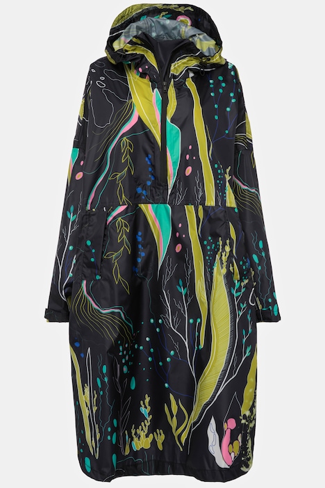 Funktions-Regencape, Unisex, Print, Kapuze