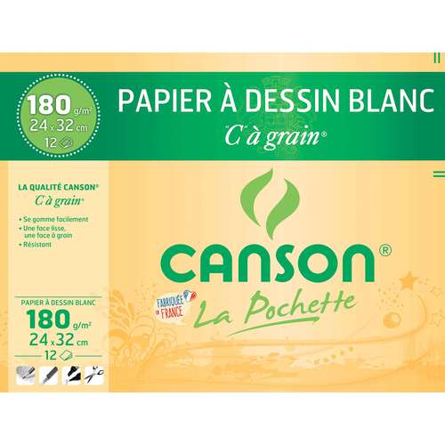 CANSON® „C“ à grain Zeichenpapier weiß