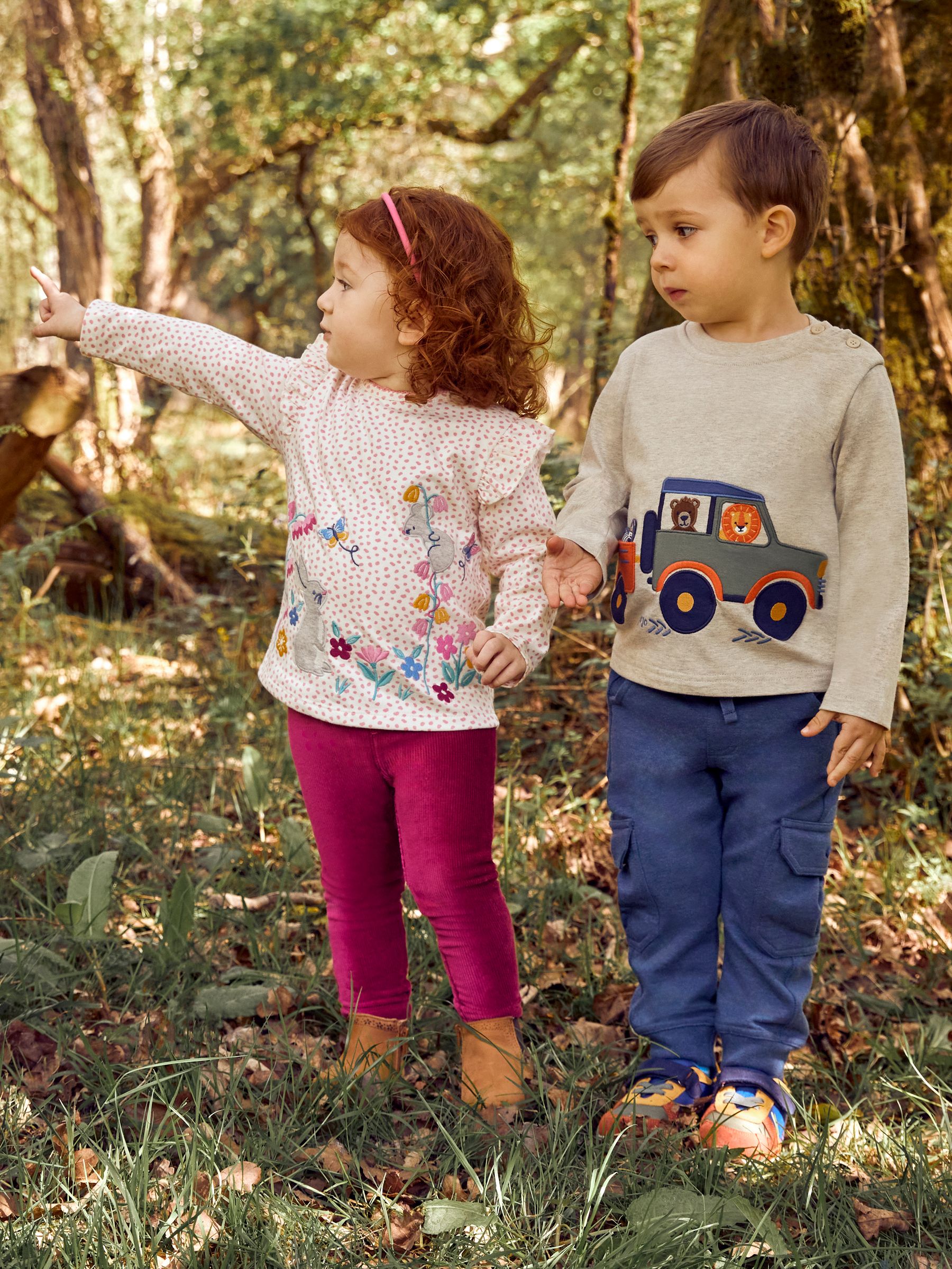 Indigoblauw & marineblauw - JoJo Maman Bébé Cargo 100% Cotton Joggers 2 Pack