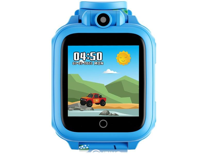 Contixo Smart Watch mit edukativen Spielen Blau (D/E/F/I) Funktionsreiche Kinder-Smartwatch