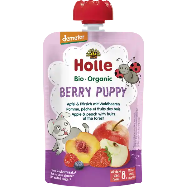 Berry Puppy - Apfel & Pfirsich mit Waldbeeren ab dem 8. Monat