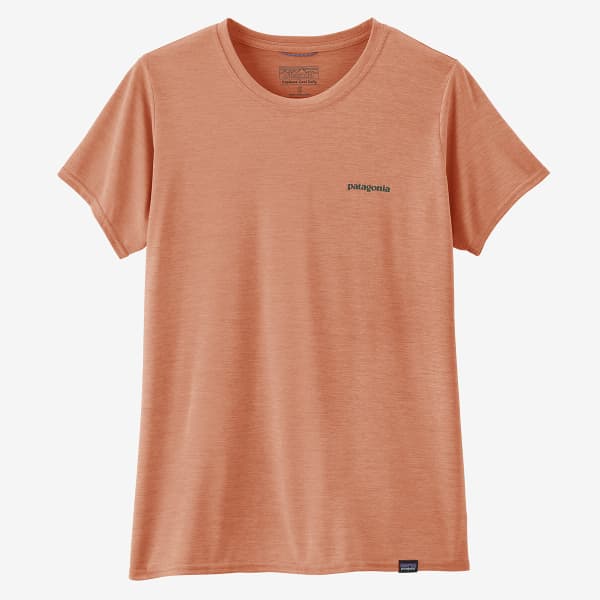 T-shirt randonnée PATAGONIA W'S CAP COOL DAILY GRAPHIC SHIRT BOARDSHORT LOGO: TERRA PINK X-DYE