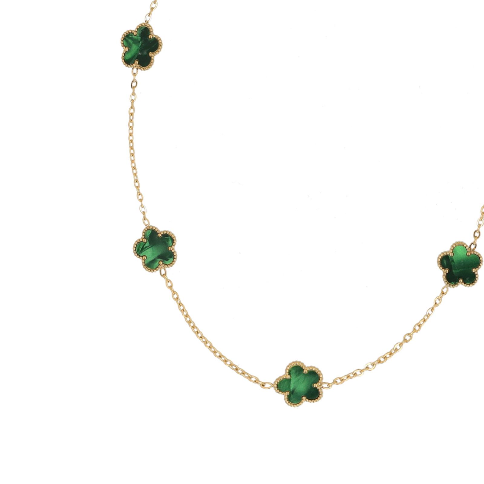 Groene bloemetjes ketting
