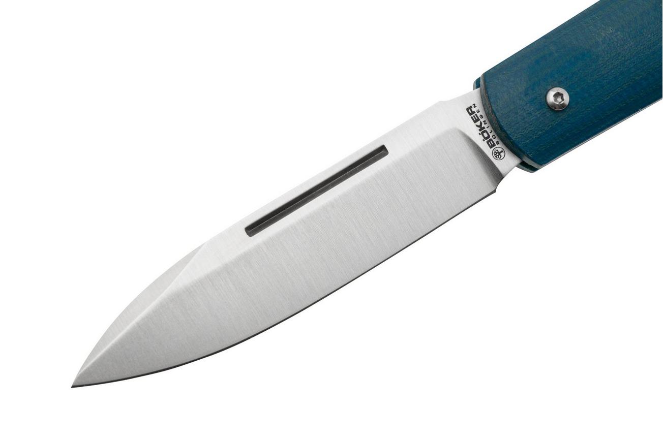 Böker Coffin 112944 Denim Micarta, slipjoint zakmes, Chuck Gedraitis design