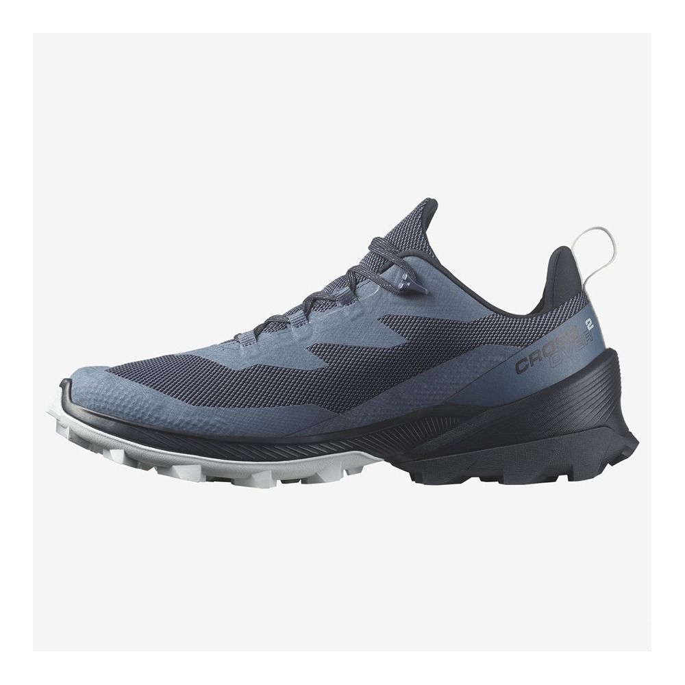 Salomon CROSS OVER 2 GTX - Chaussures randonné Homme bering sea/carbon/pearl blue