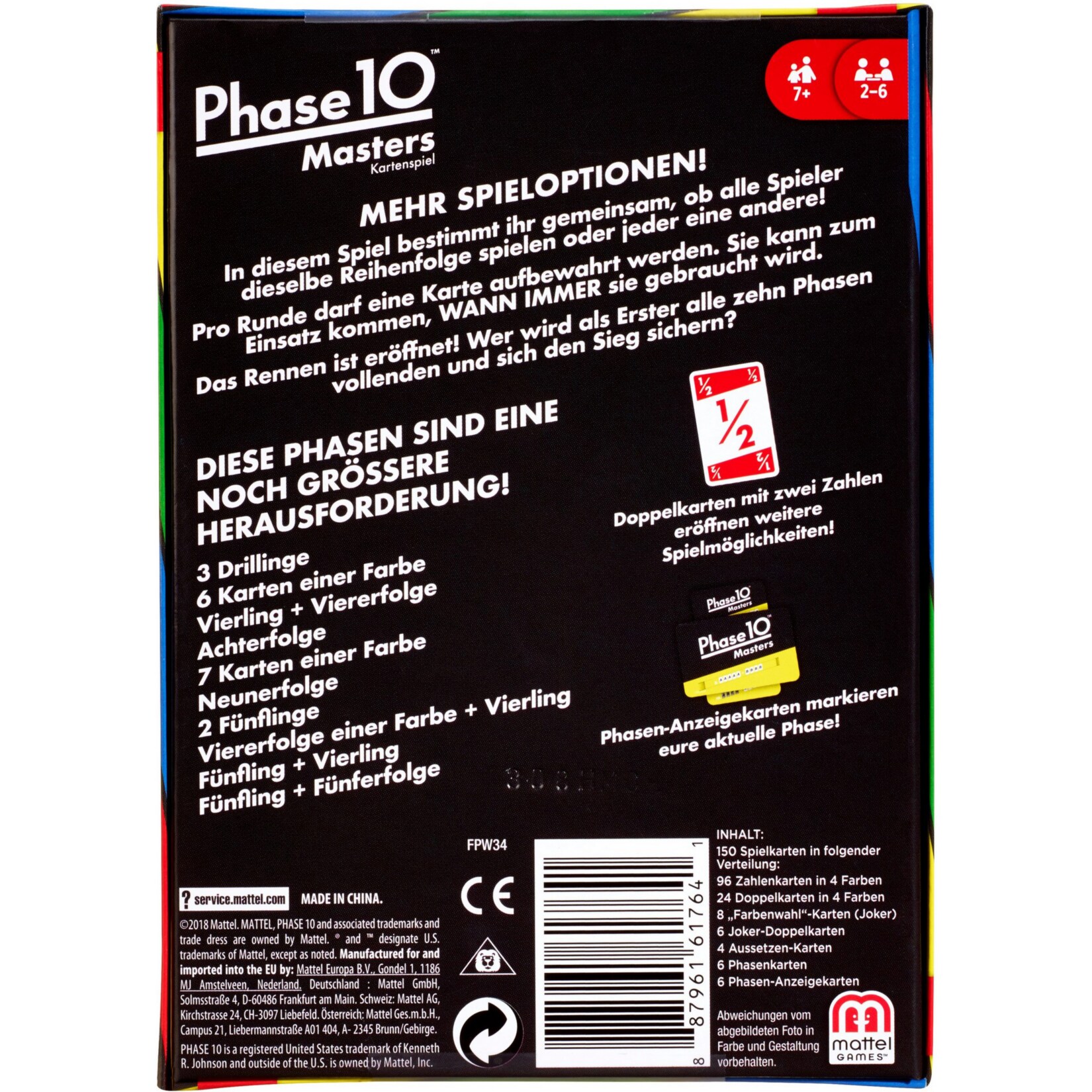 Mattel Kartenspiel Phase 10 Masters Kartenspiel