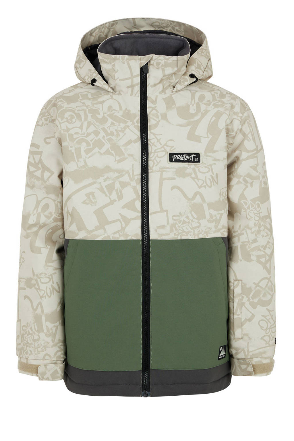 Protest ski-jack PRTFODY JR ecru/groen