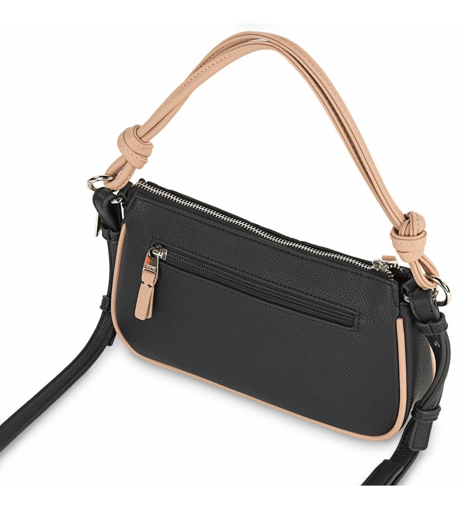 Bolsa de ombro feminina Skpat com 2 alças intercambiáveis 311878 Preto/Taupe
