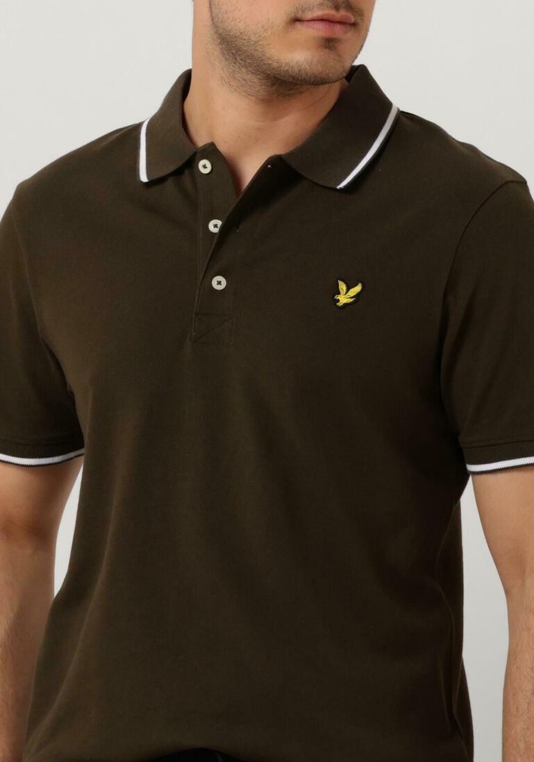 LYLE & SCOTT groene lyle & scott polo tipped polo shirt