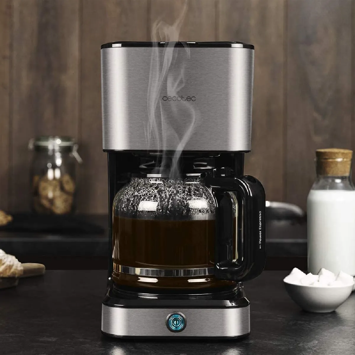 Cecotec Cafetière Électrique - 1,5L Gris Noir