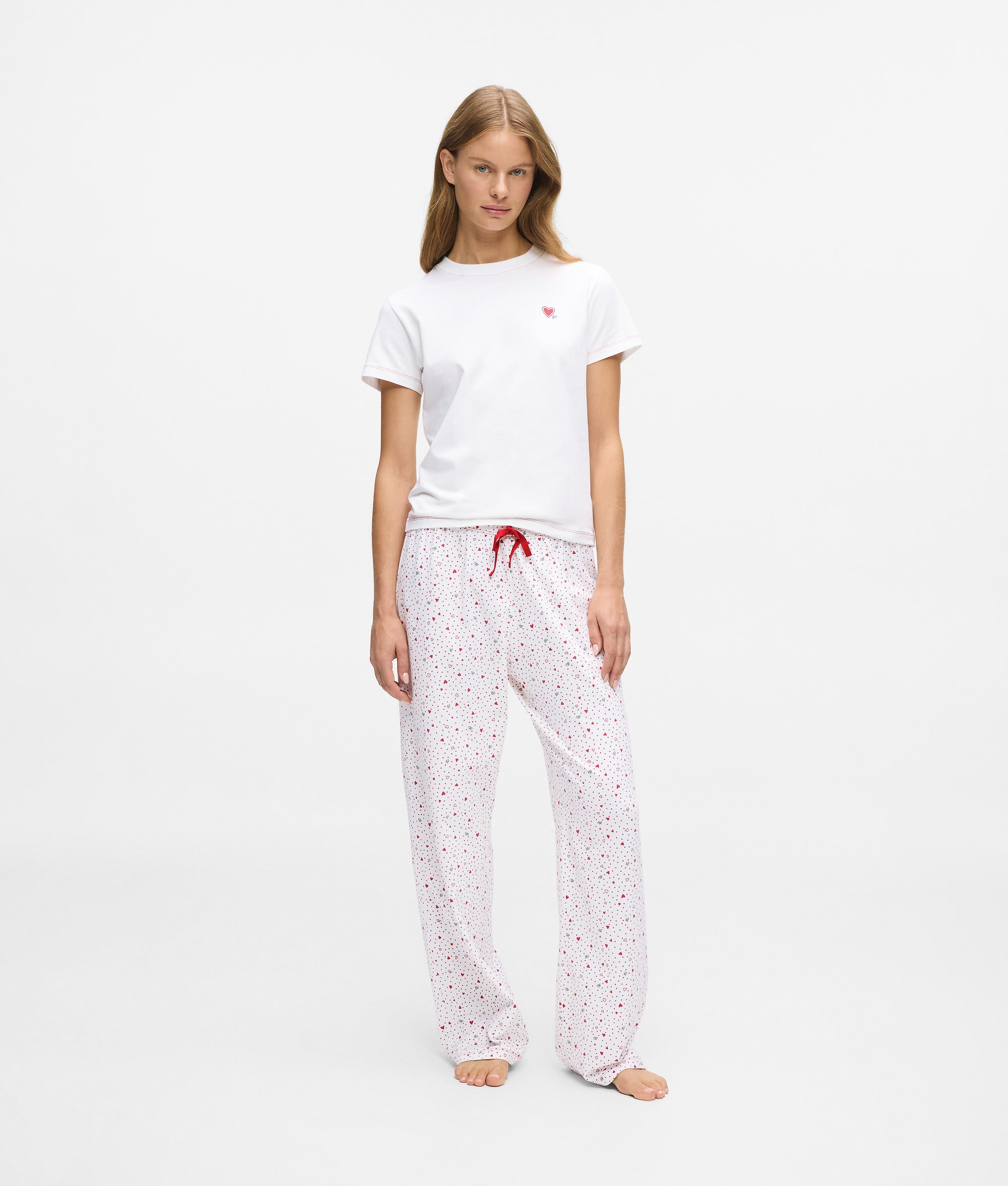 Pyjamaset met hartjesprint