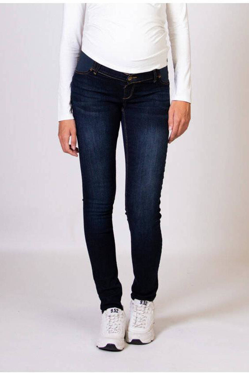LOVE2WAIT low waist zwangerschaps skinny jeans dark wash
