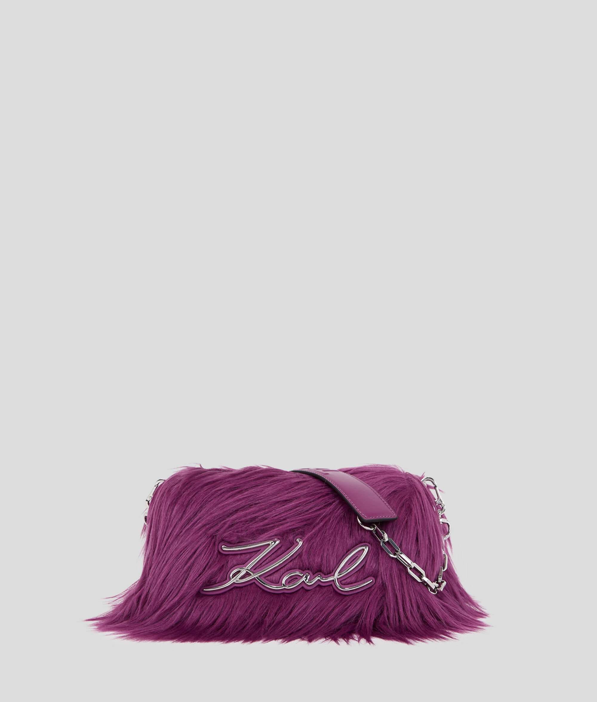 SAC SOUPLE PORTÉ ÉPAULE EN FAUSSE FOURRURE K/SIGNATURE