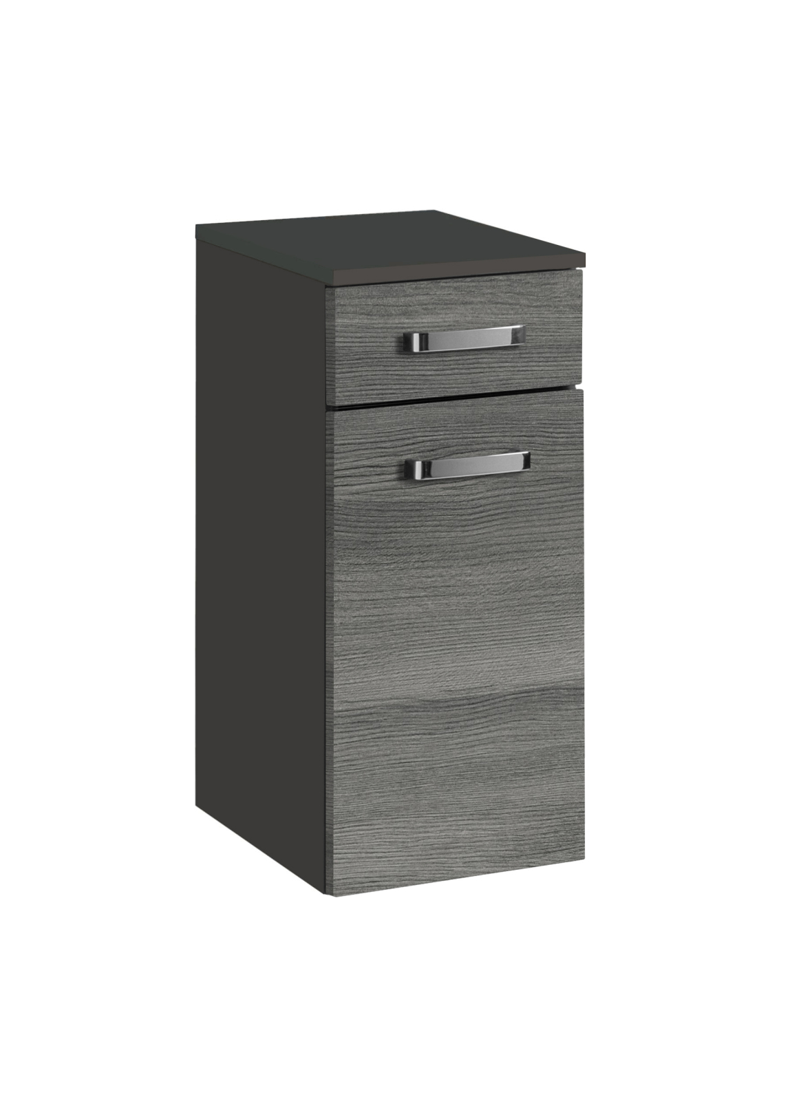 Unterschrank BOLOGNA - grafitgrau - Eiche rauchsilber - 30 cm