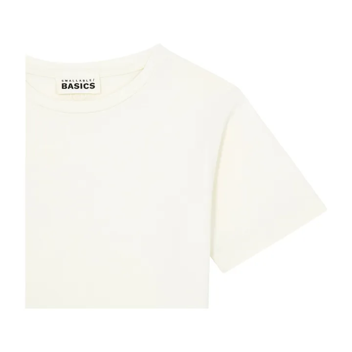SMALLABLE BASICS T shirt Fille Manche Courte Coton Bio | Ecru