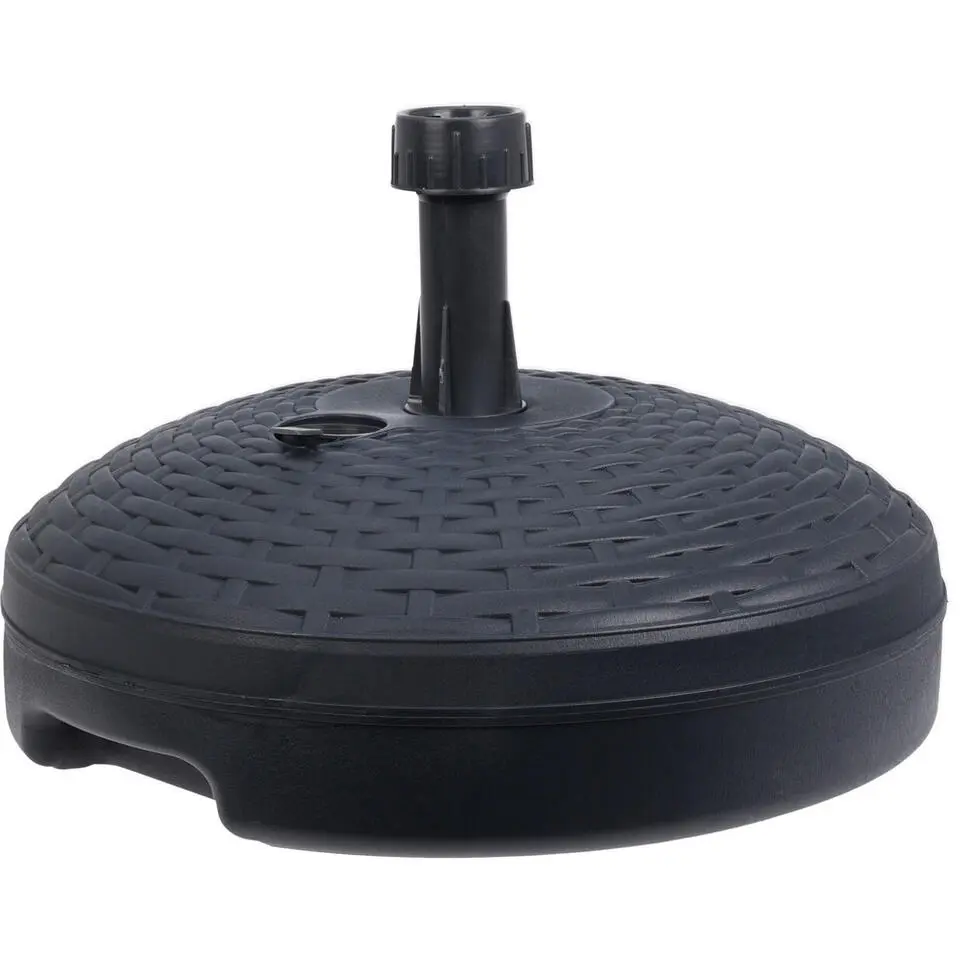 Parasolvoet Rattan - rond - antraciet grijs - D45 cm - 20 liter