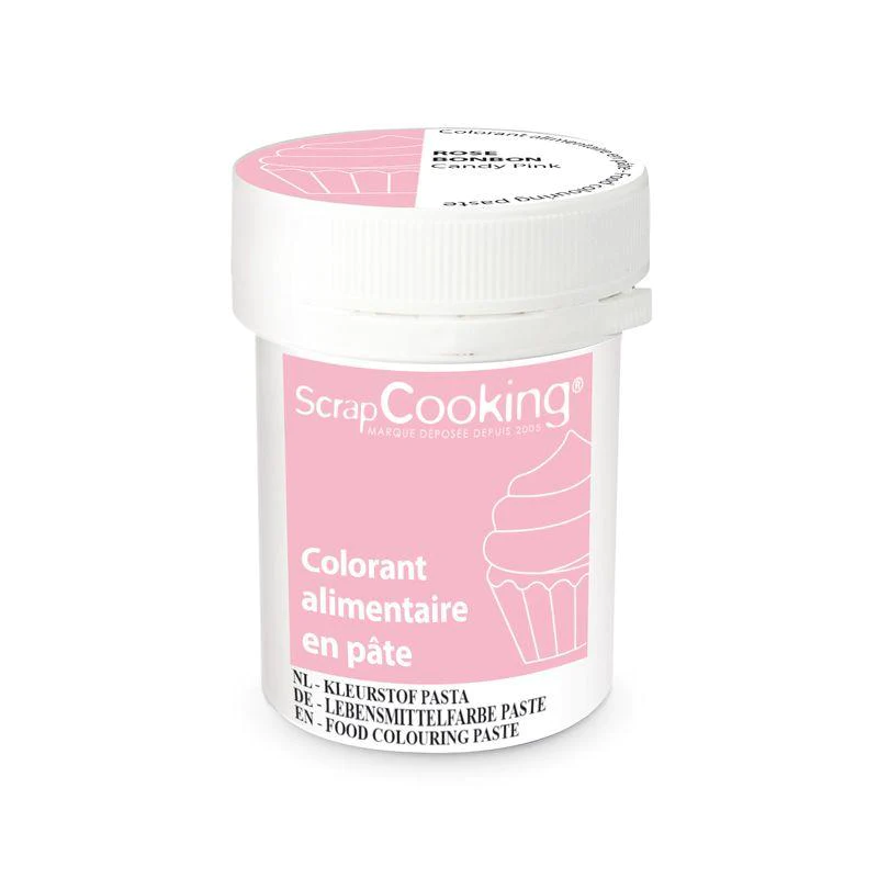 Colorant alimentaire en pâte 20 g - Rose bonbon Scrapcooking