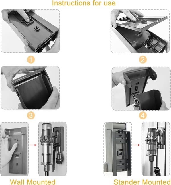 INF Veggmontert ladestativ for Dyson V11/V15 støvsuger