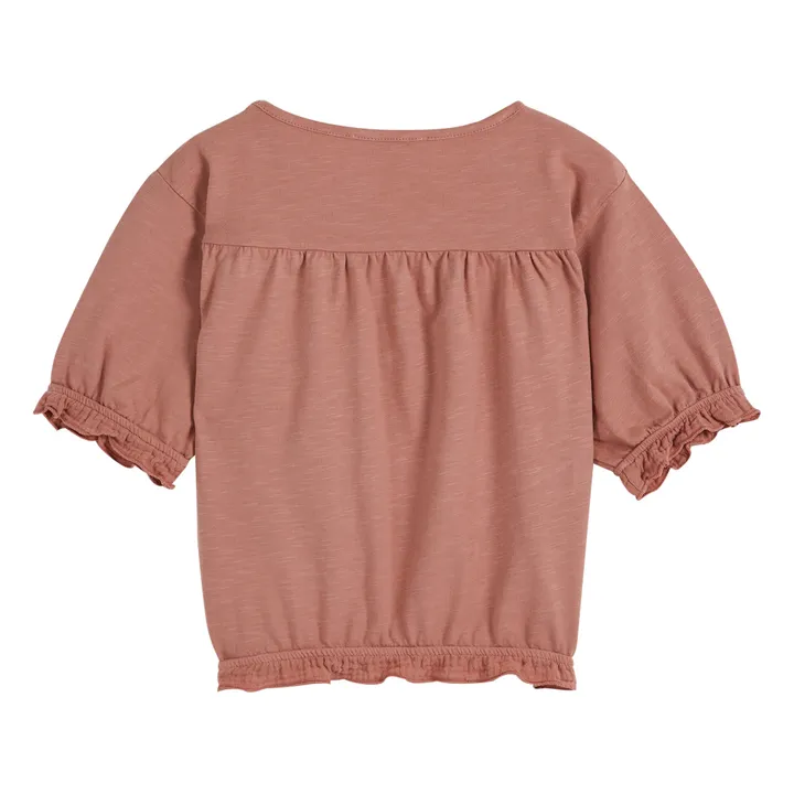Emile et Ida T-shirt Coton Flammé | Vieux Rose